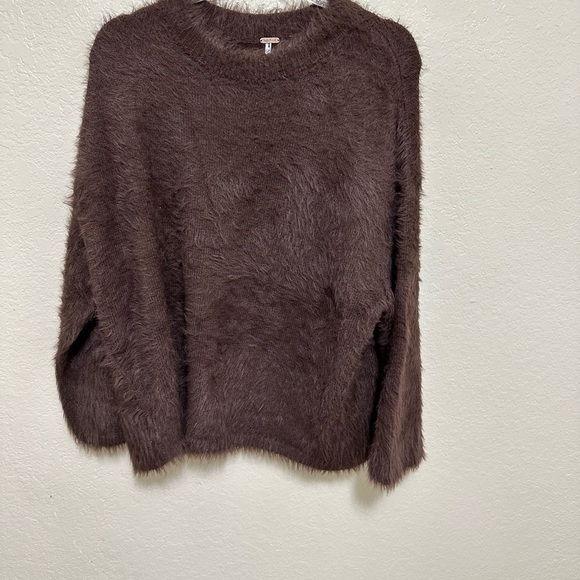 NEW Free People brown Harrison Bunny Crew sweater size XS - Picture 7 of 11